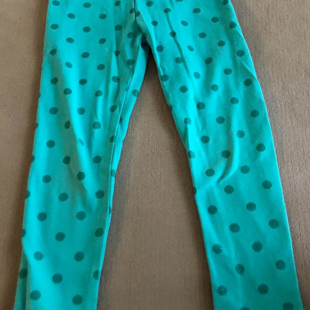 Carter's Girls Green Polka Dot Pants/Leggins Size 3T